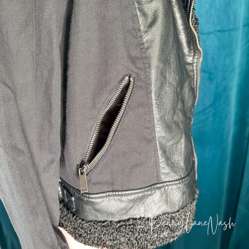 Rock & Republic Mixed Media Moto Jacket Black - Picture 14 of 14